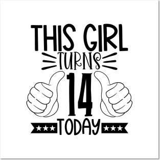 This girl turns 14 today Posters and Art